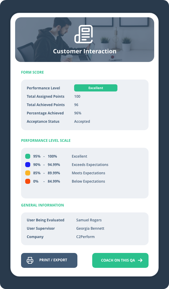 image of c2perform quality evaluation results